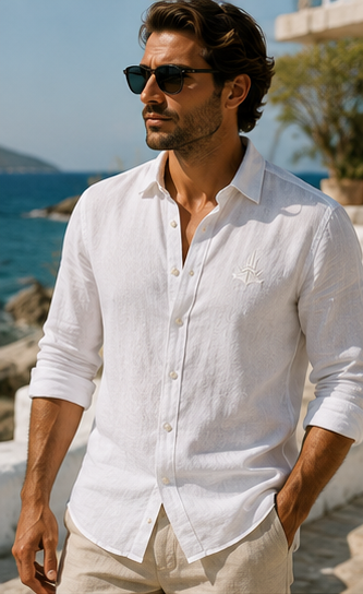 Men's Aegean Linen Shirt