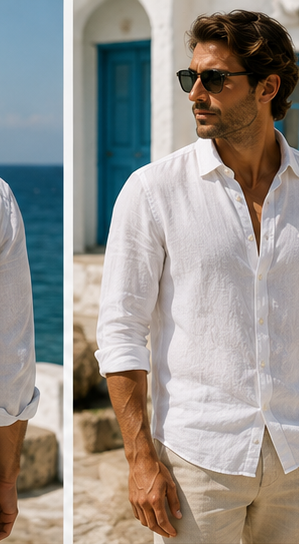 Men's Aegean Linen Shirt